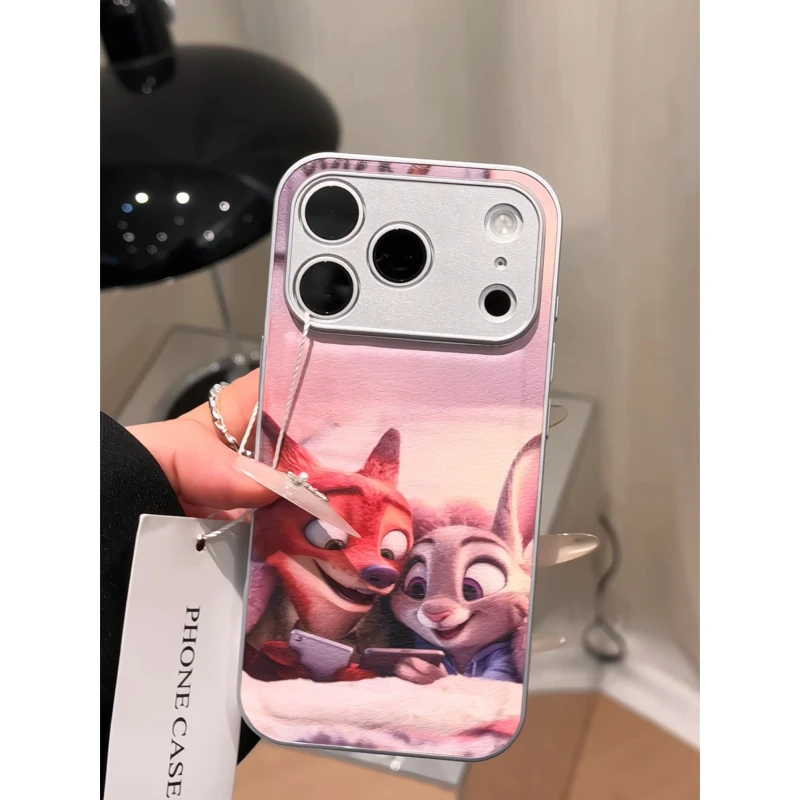 被窝的尼克朱迪适用苹果17p手机壳16PM金属皮纹oppo华为p80小米17