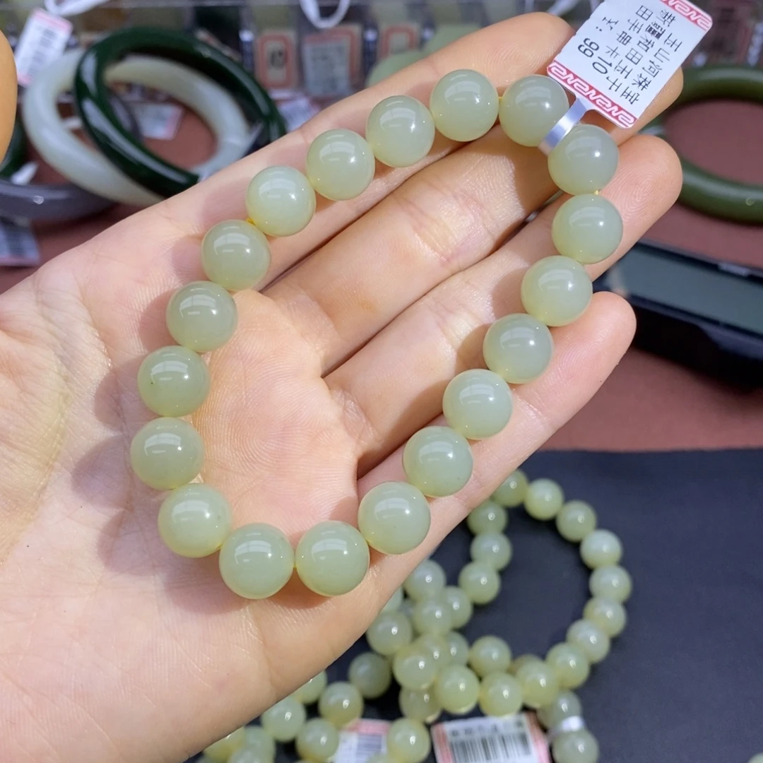 和田玉未镶嵌手串卡10