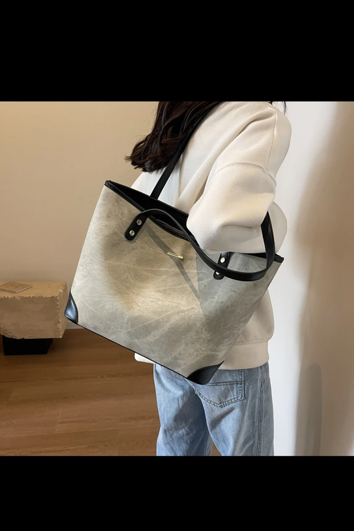 休闲做旧休闲包托特包时尚大包包单肩包布包防刮网红