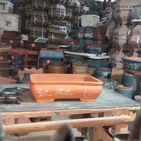 紫砂花盆长方一个