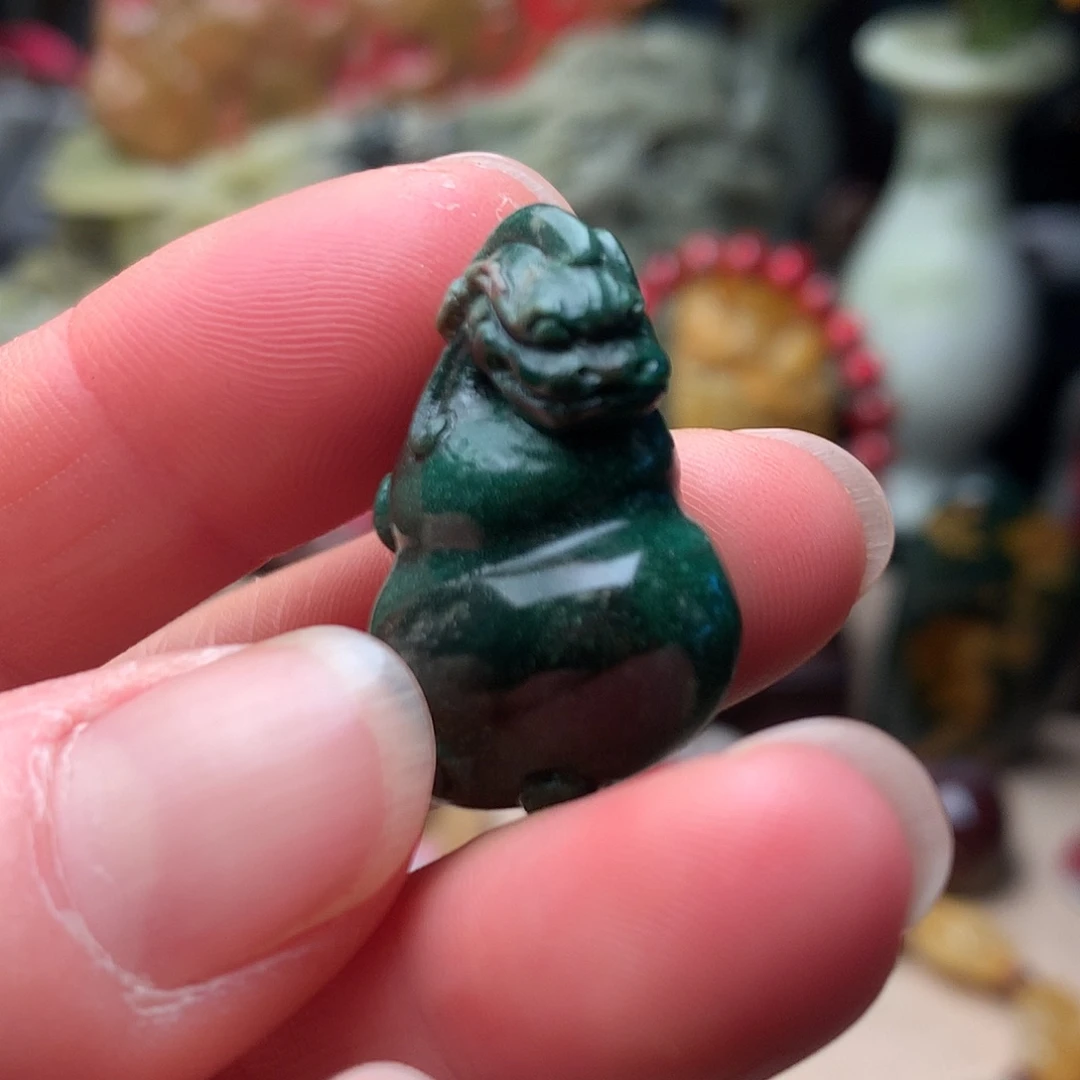 昌化石昌化绿精品挂件