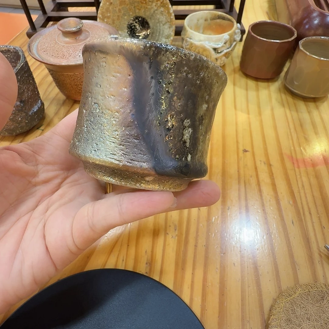 手工手作柴烧主人杯