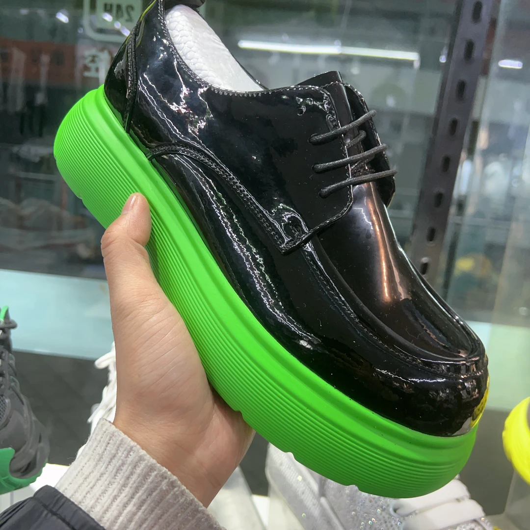 英伦风缝制鞋增高厚底休闲皮鞋时尚韩版潮流休闲鞋商务