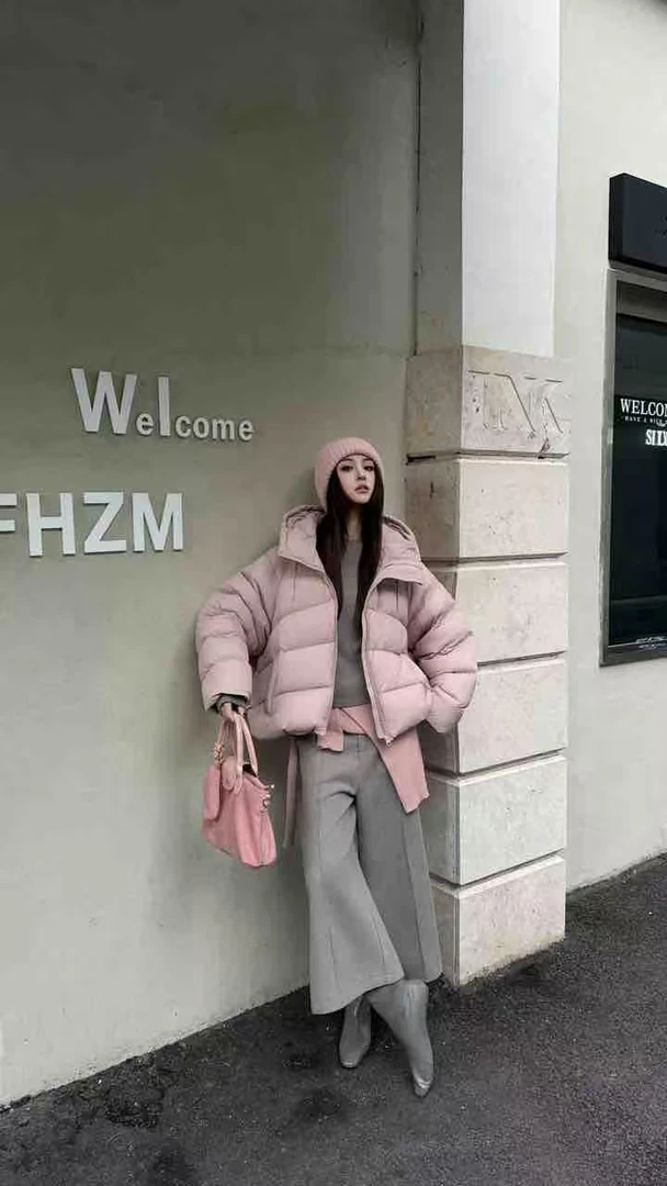 欧货短款女冬季2025新款小个子高端洋气休闲爆款面包服外套