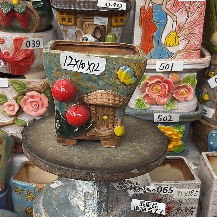 粗陶材质多肉花盆