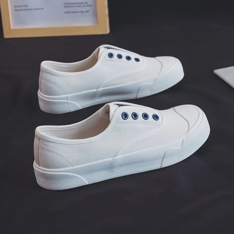 人本懒人套脚学生帆布鞋女百搭运动ins潮鞋一脚蹬大头鞋潮板鞋