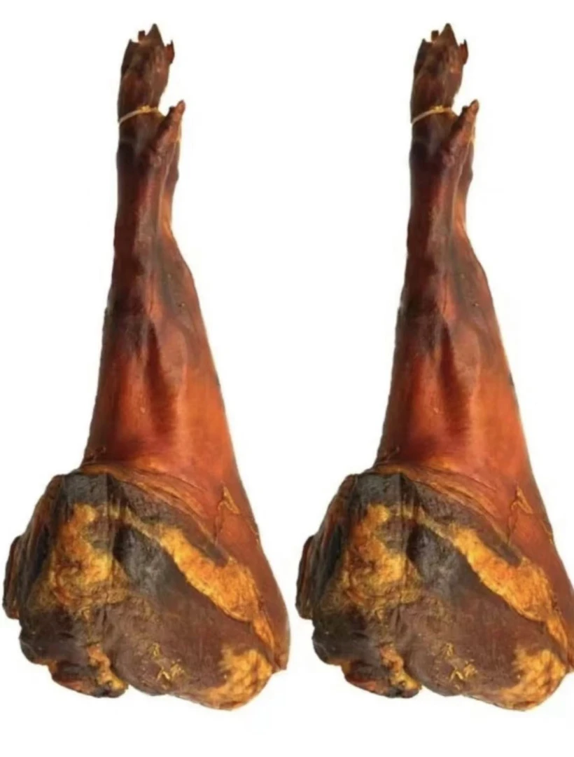 【两只猪脚烧洗切不低于4斤】 恩施正宗柴火烟熏腊猪脚农家烟熏猪脚