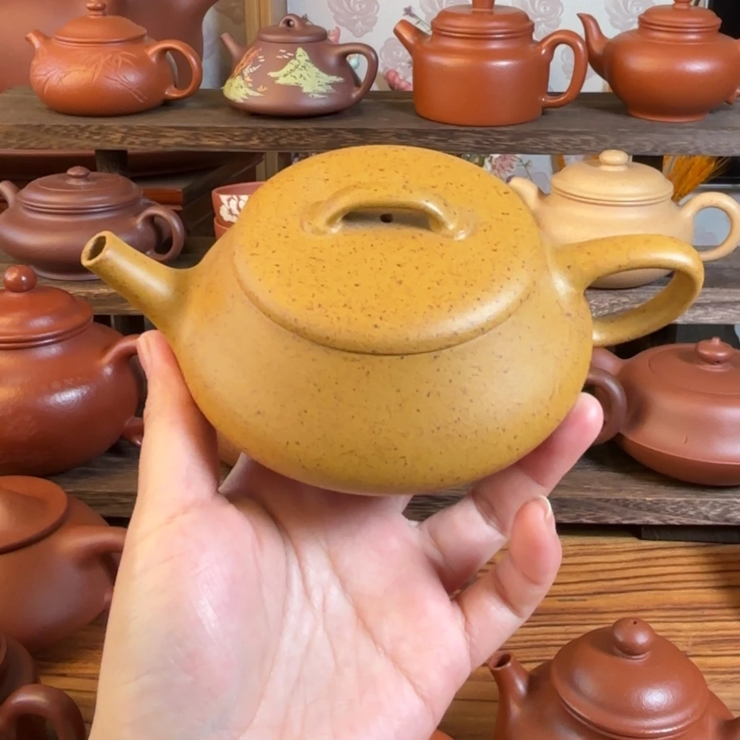 茶壶紫砂半手工黄金段汉唐石瓢200cc
