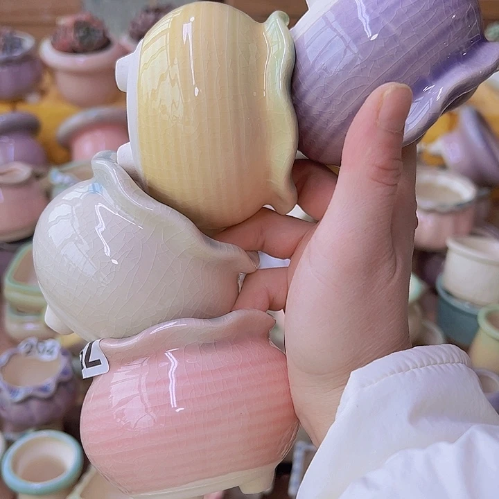 红陶陶瓷花盆当场满12包邮