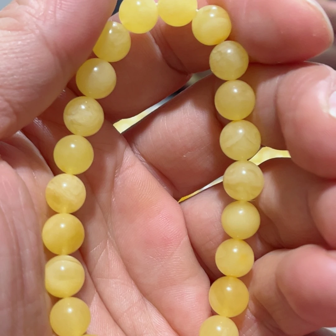 蜜蜡手串未镶嵌琥珀蜜蜡手串8mm+