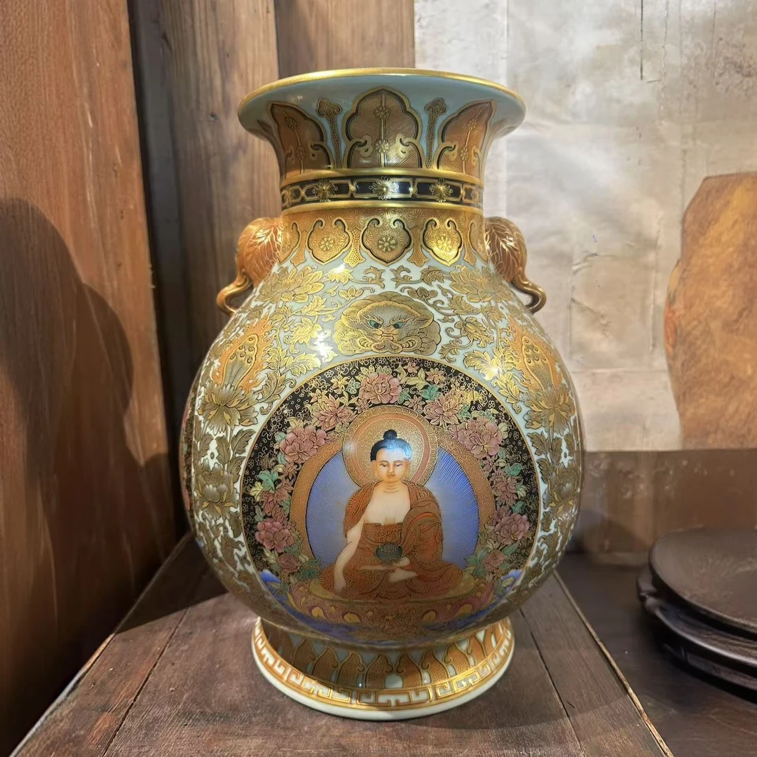 【瓷博会】湖田书院掐丝佛像象头双耳尊