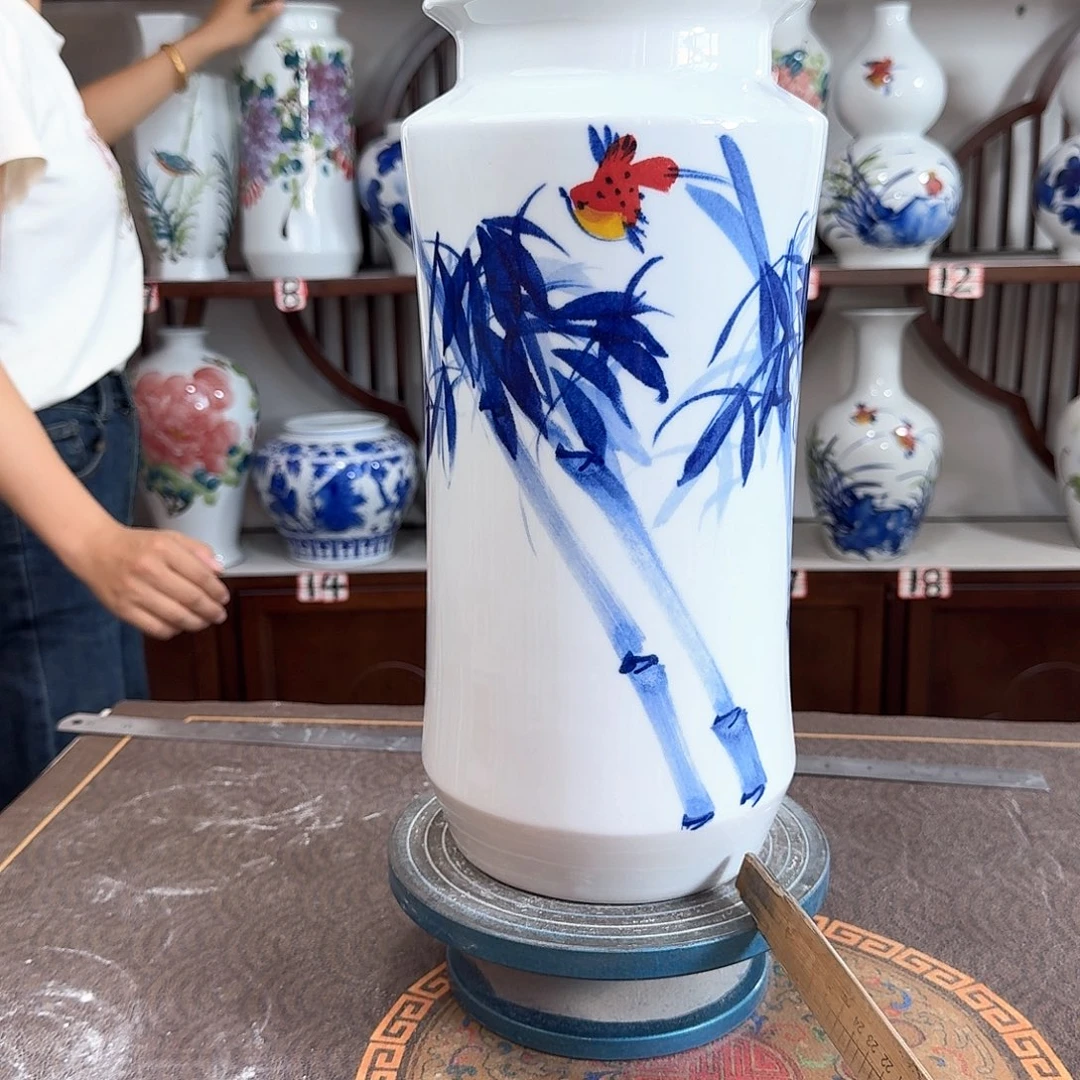 摆件景德镇陶瓷书竹