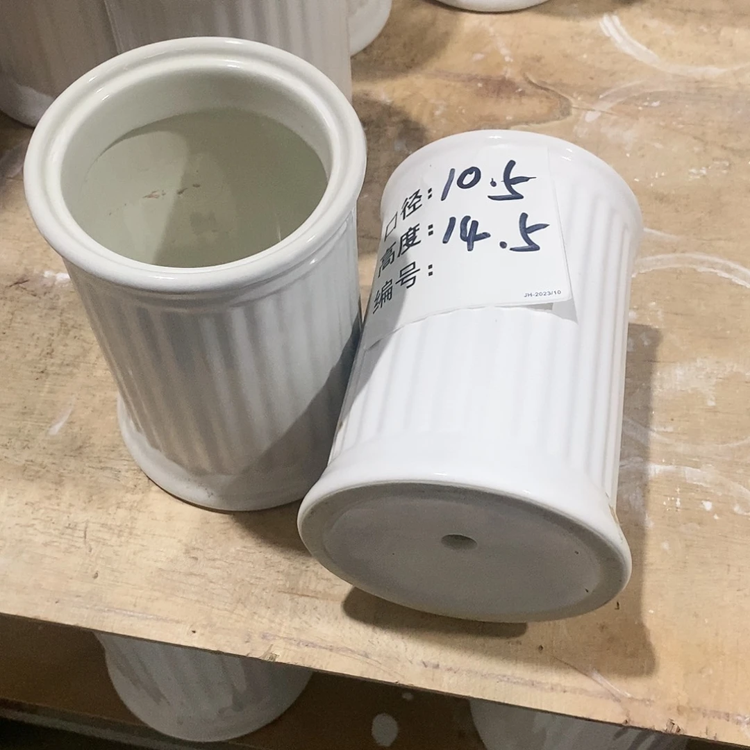 【闪购商品】微瑕花盆-罗马柱10×15-2个白