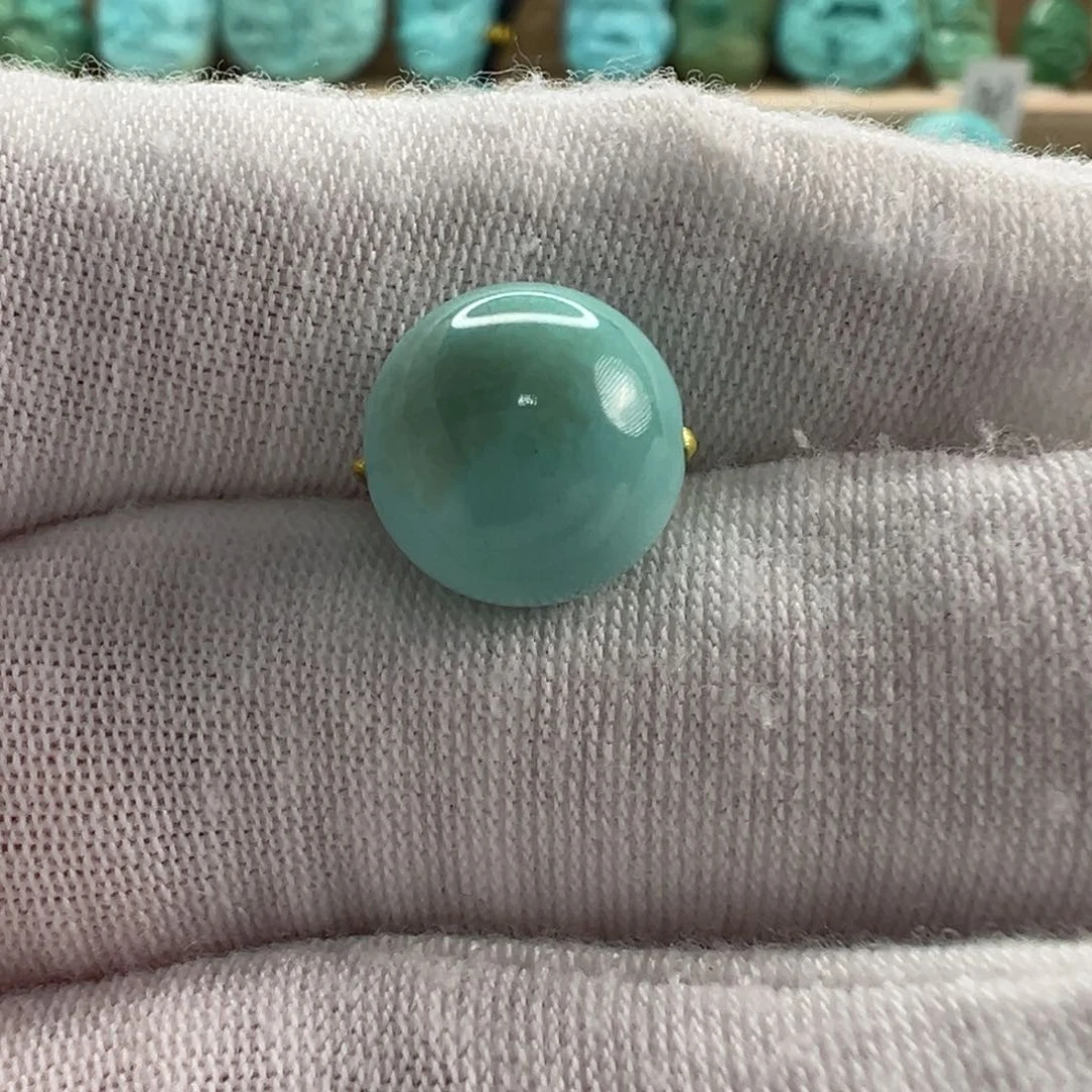 未镶嵌绿松石圆珠10.7mm