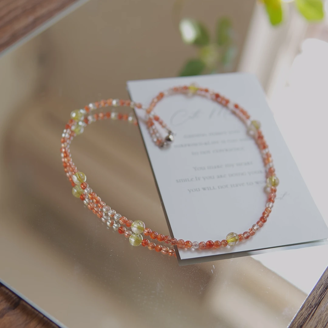 天然金太阳钛晶设计款项链