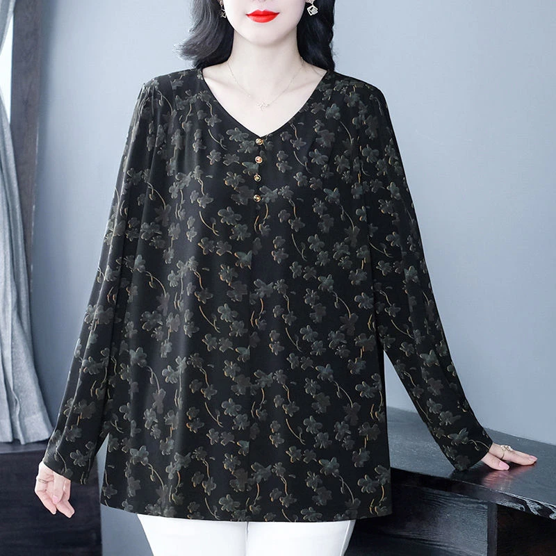 大码高端长袖女秋季上衣240917