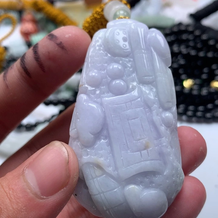 颈饰未镶嵌翡翠保真天然a货翡翠