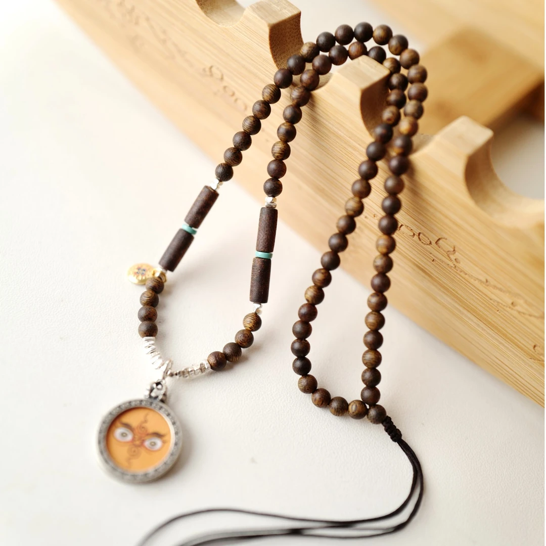 沉香奇楠沉香财财圆珠锁骨链零 11775 L240434