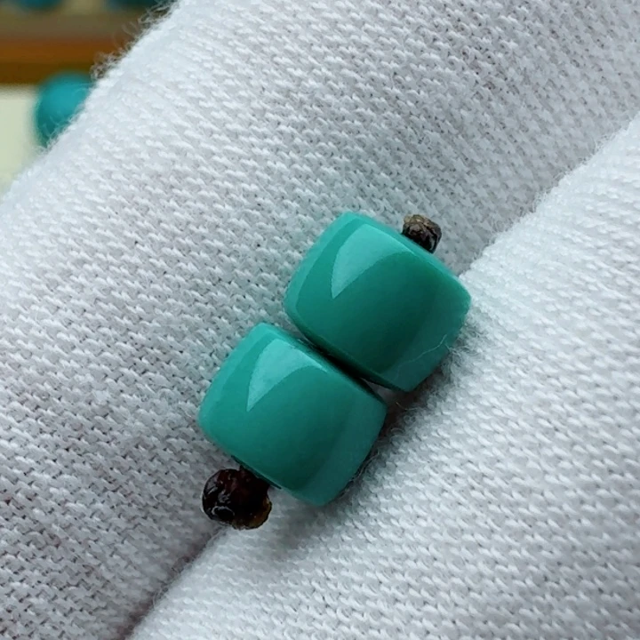 未镶嵌绿松石直切对珠6