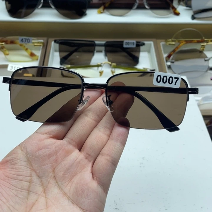 茶水晶半框眼镜 0007