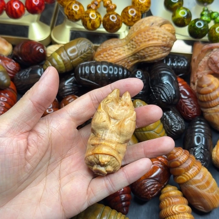 松木琥珀木文玩手串