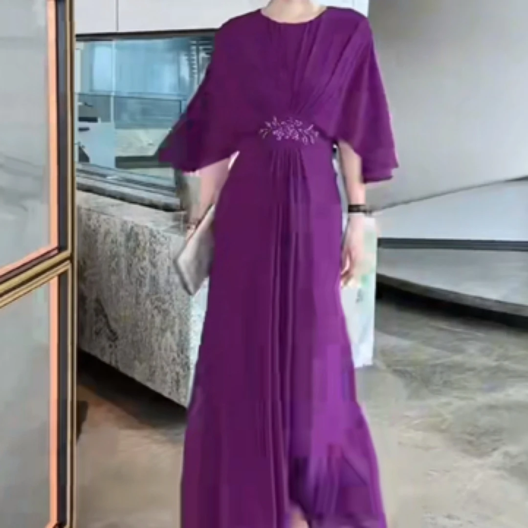 珍姐精选小众显瘦雅典娜女神风格连衣裙长款气质轻奢