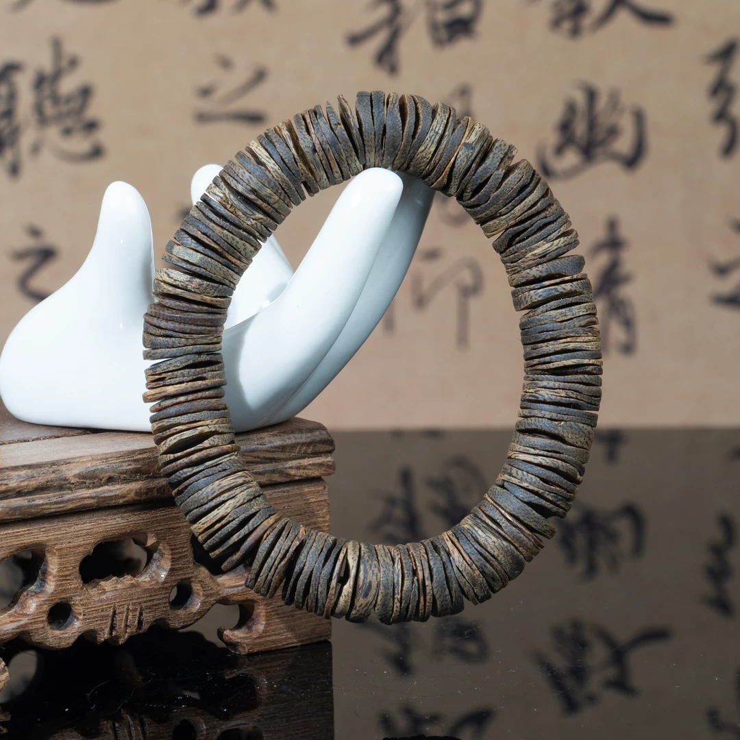 沉香海南莺歌绿奇楠大药片单圈-沉水-32012051-240127