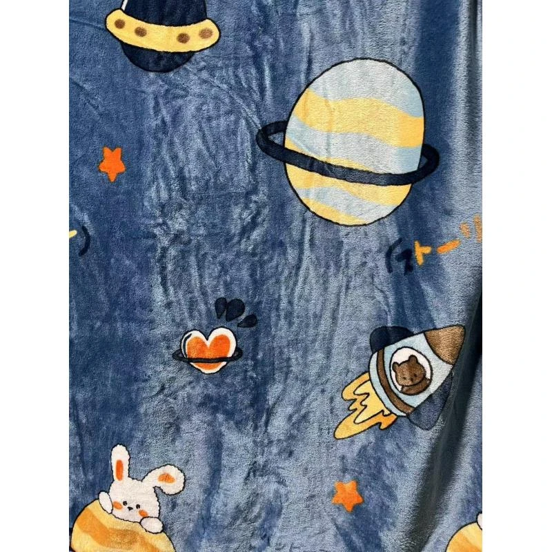 星球奇遇 2*1.8米 高端牛奶绒双面毯 盖毯加厚 柔软亲肤