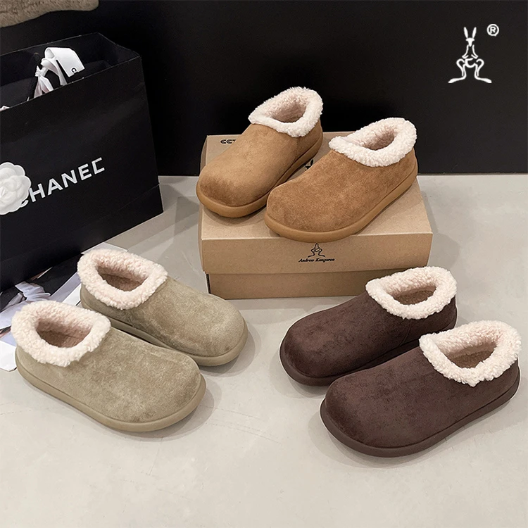 MY【防水】雪地靴慵懒风小土豆毛毛鞋2025秋冬季新款保暖一脚蹬女鞋