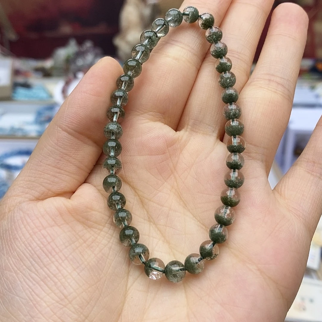 水晶手链未镶嵌绿幽灵 5.8m 聚宝盆