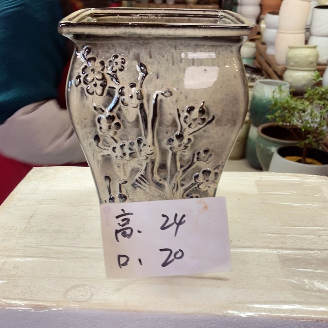 紫砂花盆高度24口径20