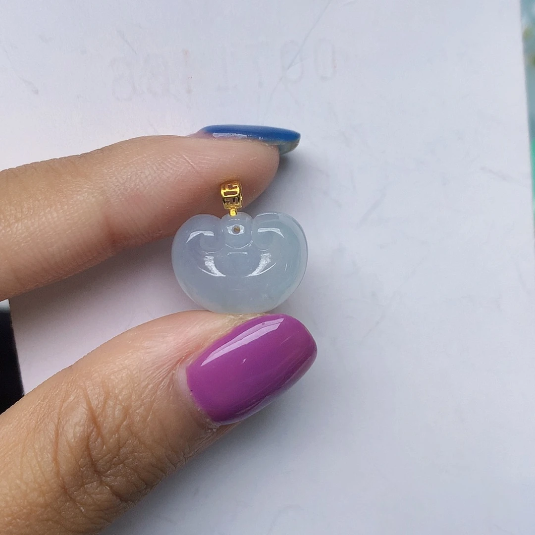 翡翠18K金镶嵌颈饰V*天然翡翠