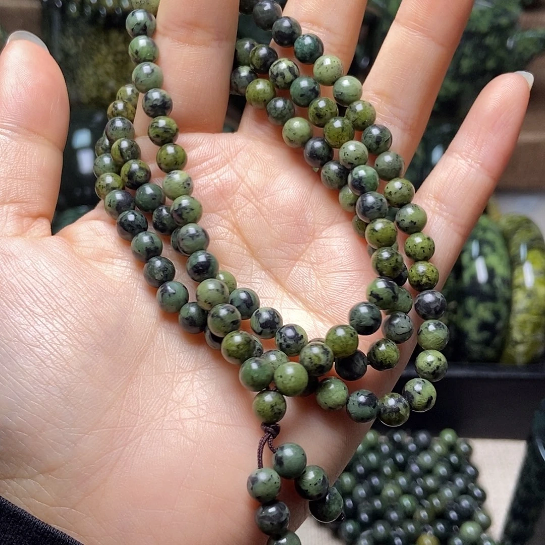 蛇纹石玉未镶嵌药王石项链卡6