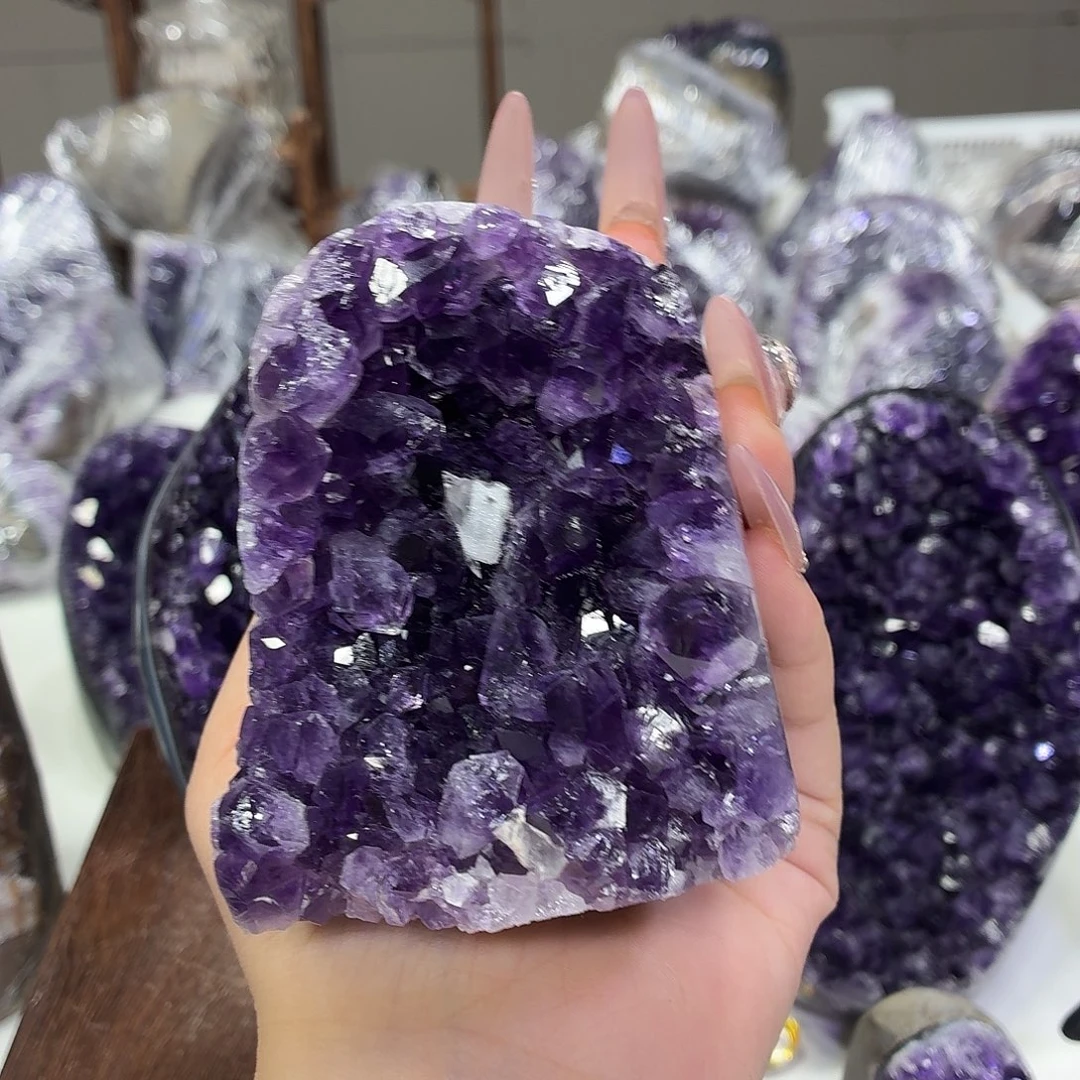未镶嵌紫晶摆件水晶