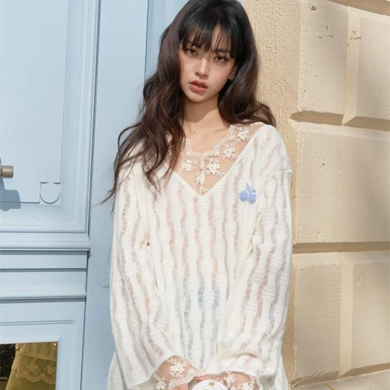 【现货】CLOUDSEASON晨雾蕾丝冬季内搭T恤修身内搭