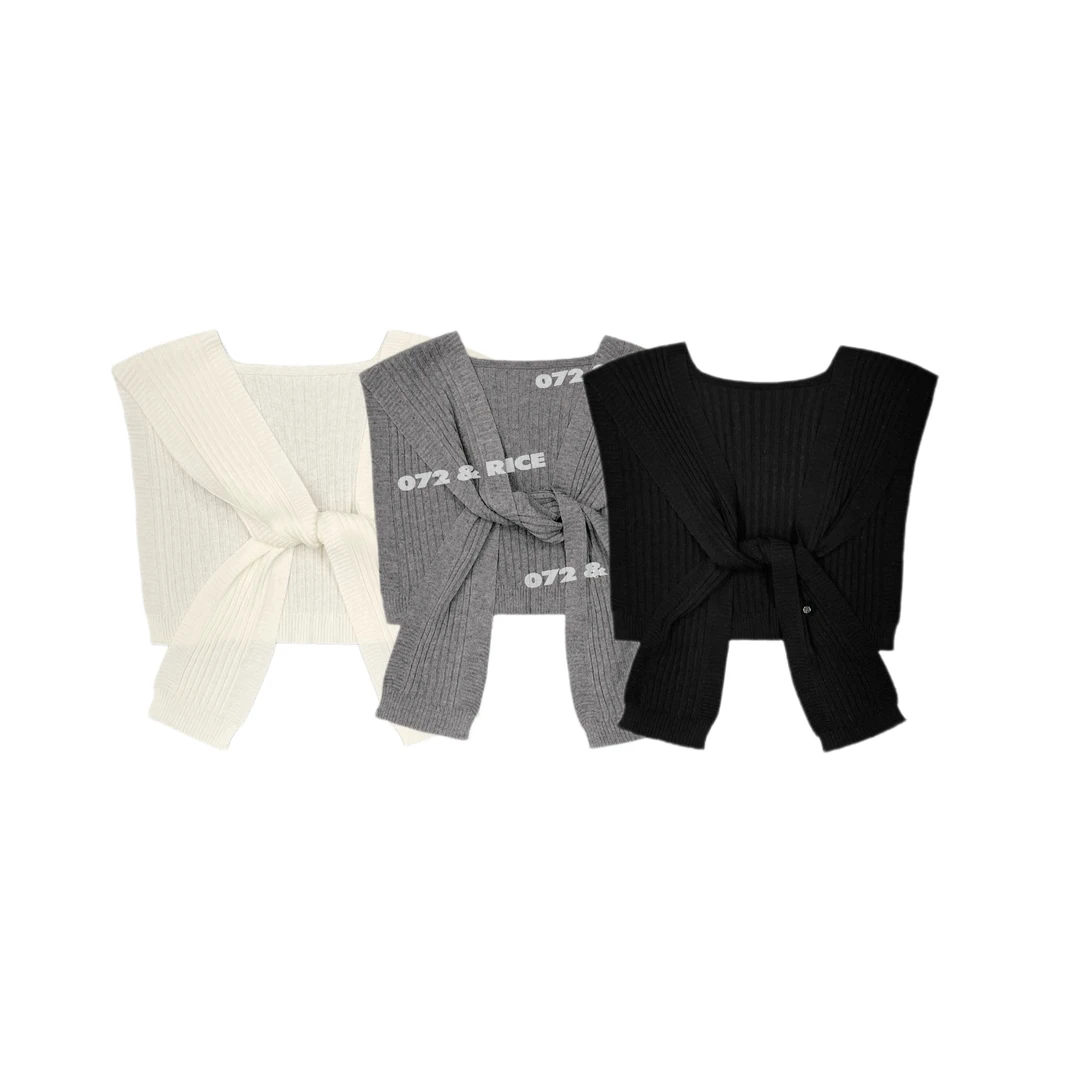 072 & RICE【诺贝】亚麻+莱赛尔 春季休闲时尚百搭针织披肩 95019