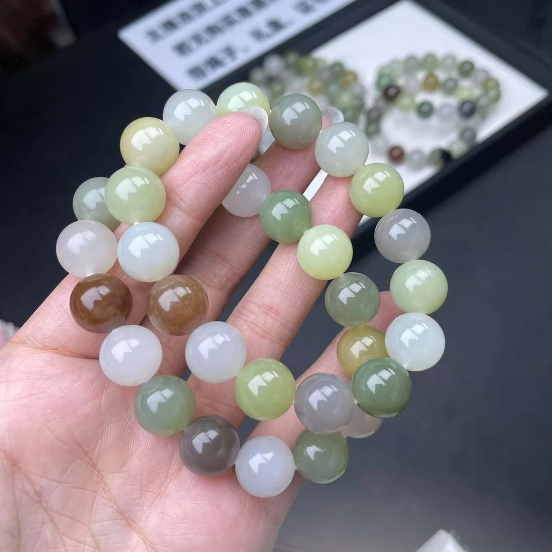 【玉经纶】-46647/HQ65-和田玉手串-多样性发其一