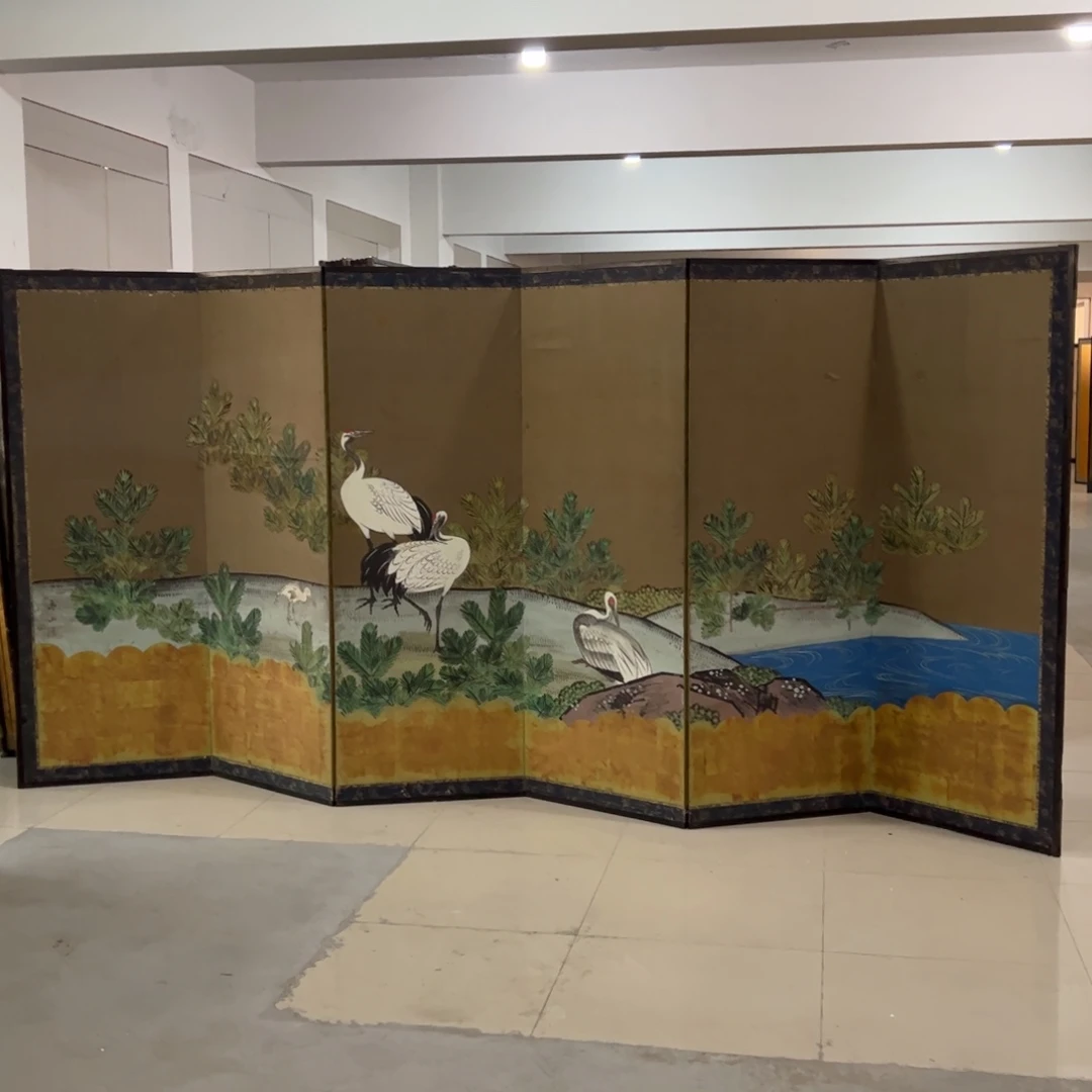 绘画屏风框画茶空间设计