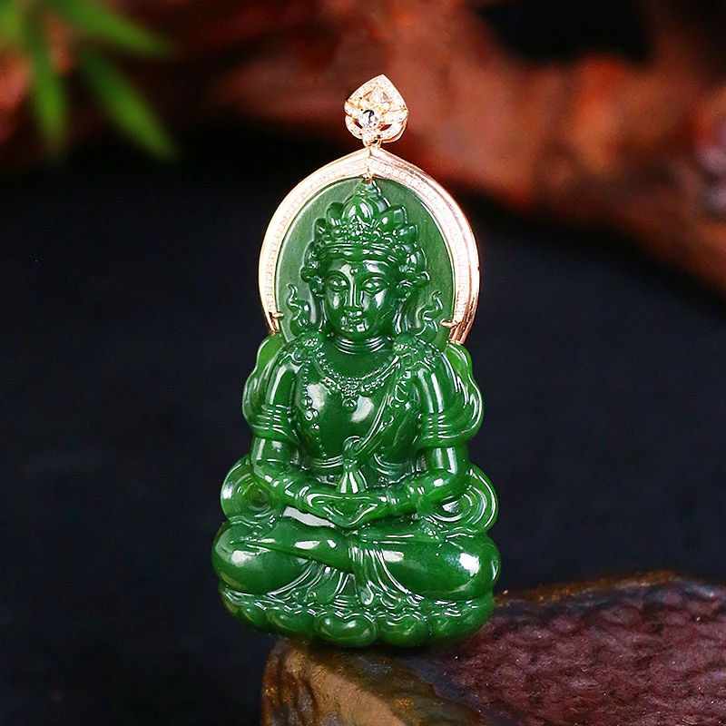 和田玉度母吊坠【5734AM】