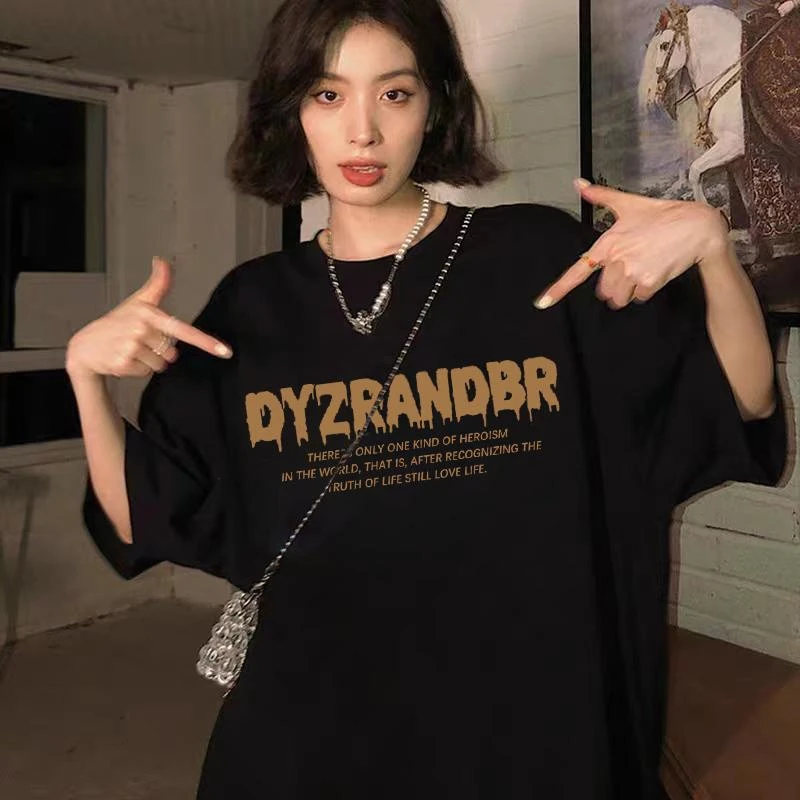 顶瓜瓜特大码300斤美式潮牌街头纯棉短袖男女夏季宽松舒适百搭t恤