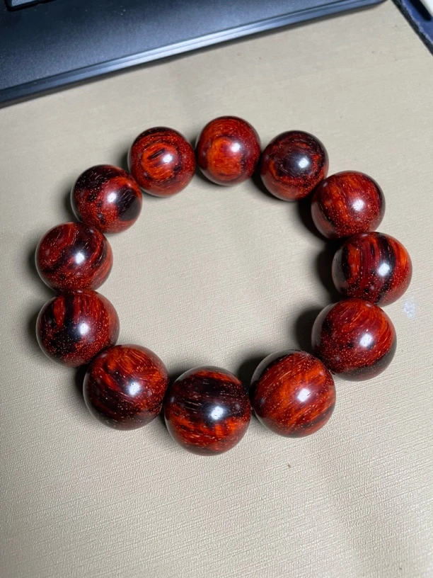 小叶紫檀琴料火焰【20mm-12颗】檀香紫檀无胶无蜡（多样性发一）