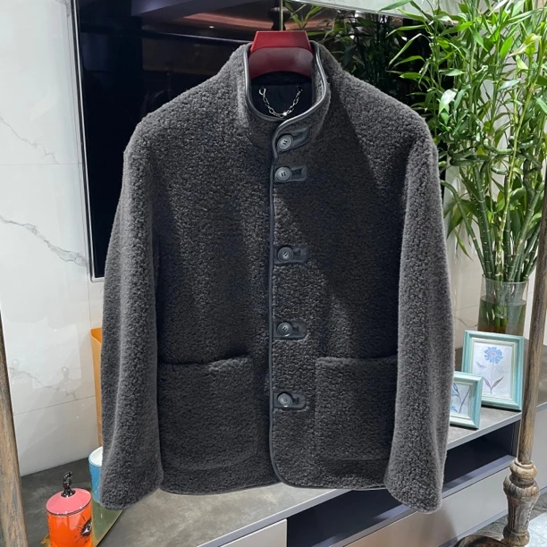 【孟璐高端·轻奢男装】LL｜MENGLU2025｜高端欧货羊羔毛外套