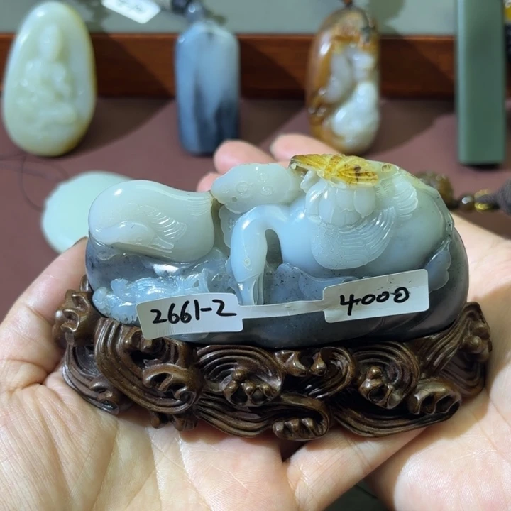 和田玉未镶嵌摆件