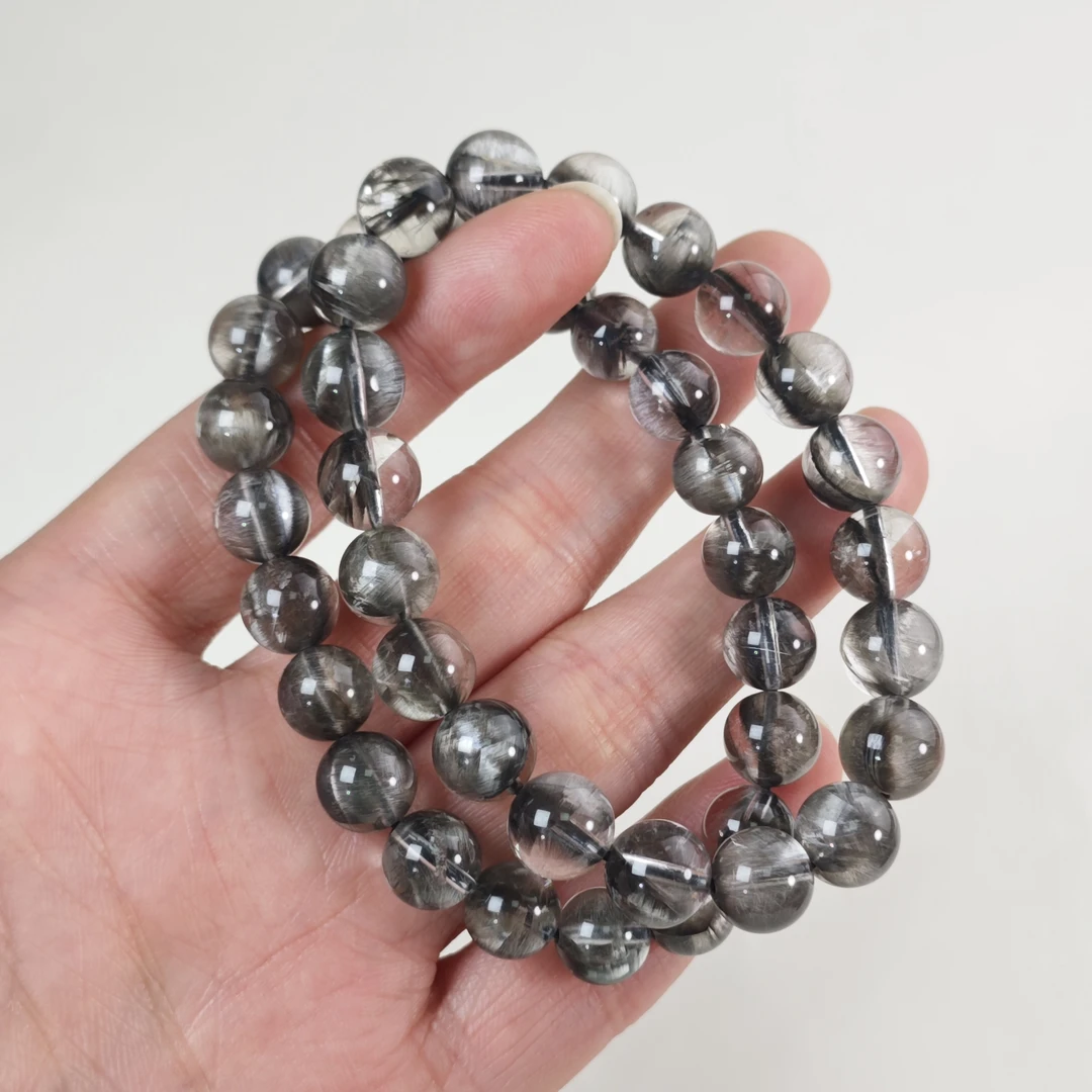 晶匠黑银钛手串9mm+多样性发一编号JP57904