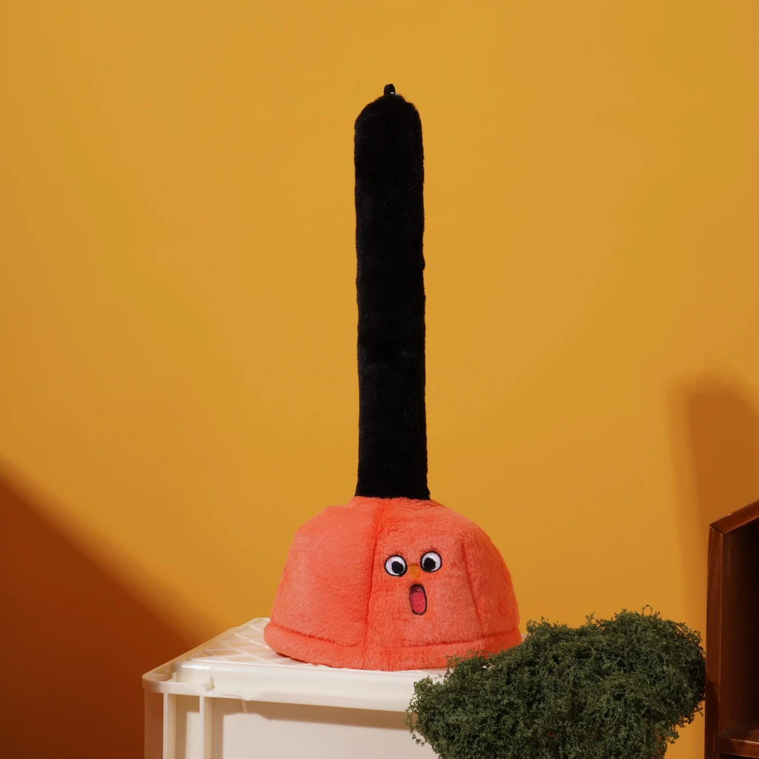 乐吉儿正版马桶搋子摆件复古毛绒玩偶平底锅搅屎棍解压过家家玩具