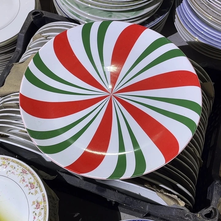 瓷片国营四厂出口大盘一个 口径31厘米