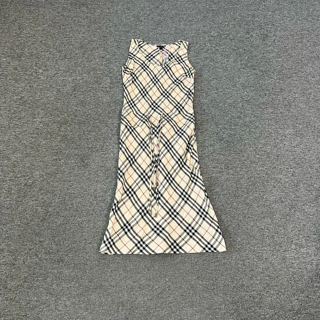 99新 BURBERRY/博柏利 Burberry 格纹连衣裙uk8