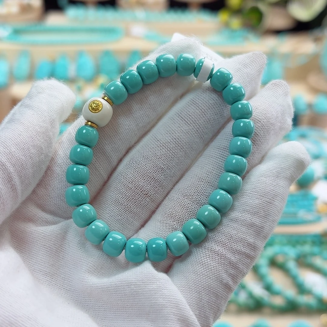 绿松石18K金镶嵌珠宝奇石