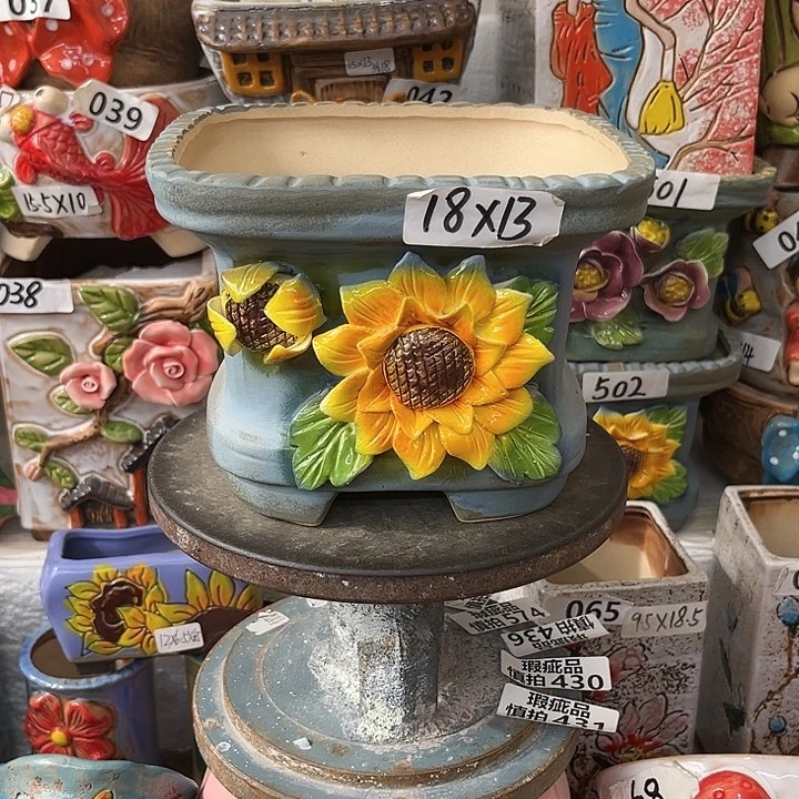 粗陶材质多肉花盆