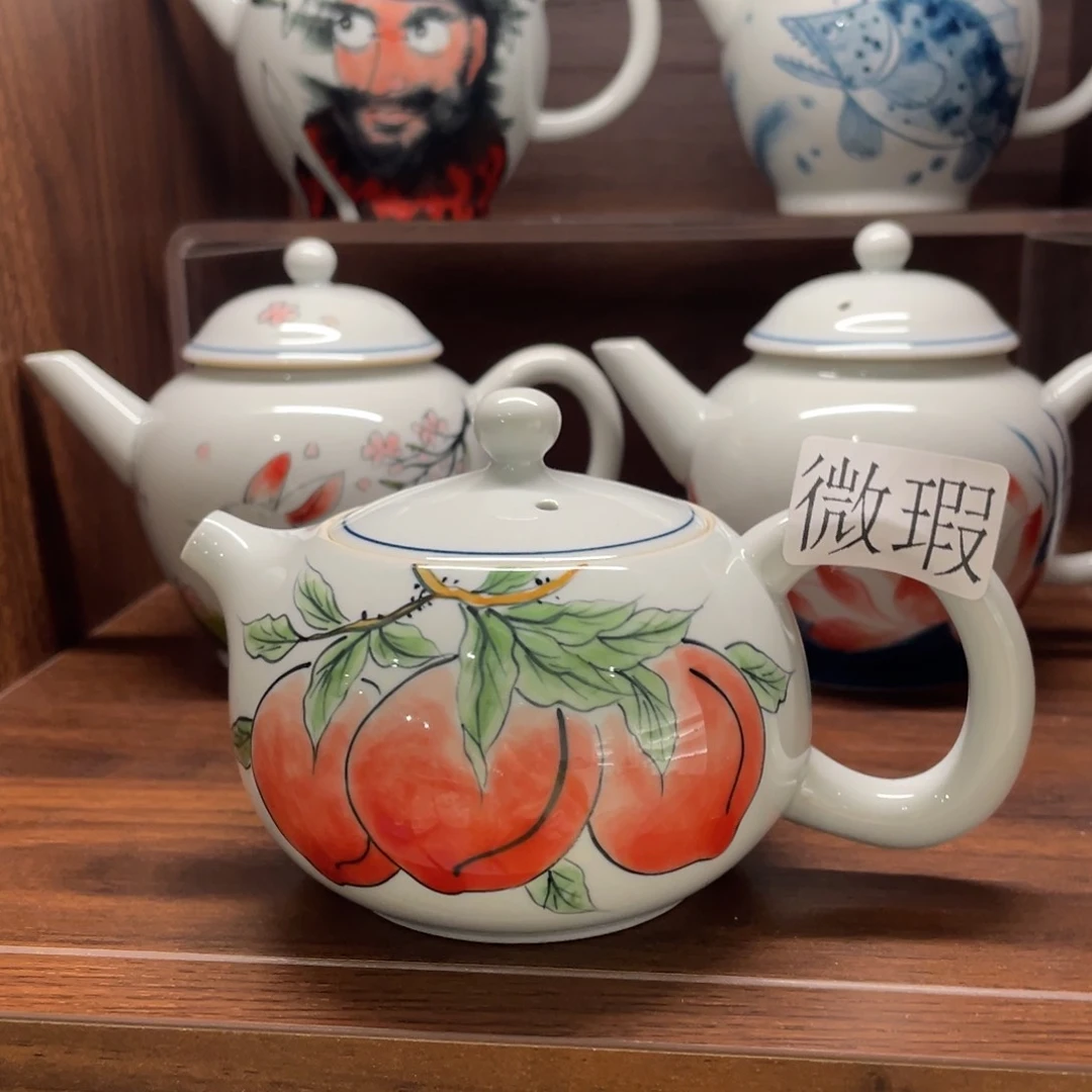 有瑕纯手绘釉下彩